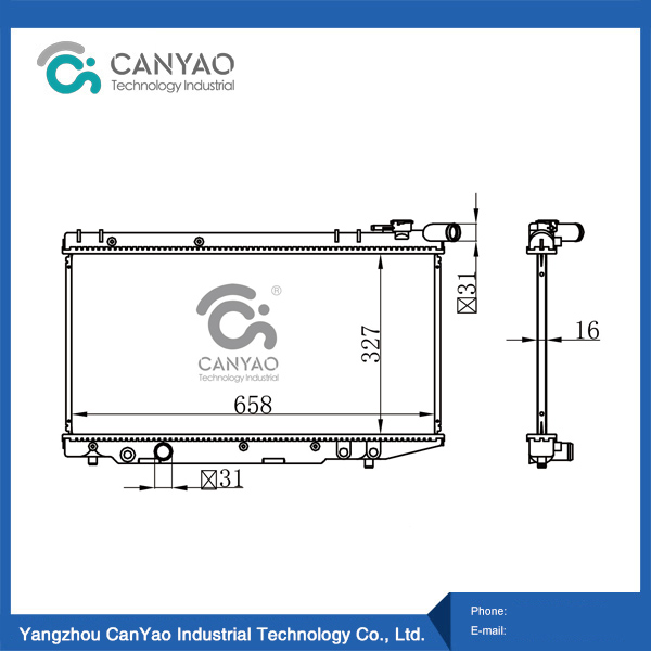 TA 0EM 16400-16130 del COMPACTO E9 89-95 del radiador de Toyota COROLLA