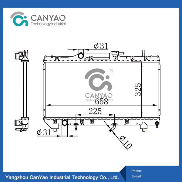 Radiador Toyota CORONA AT190/1 92-94 EN 0EM 16400-11580 PA : 16/26/32
