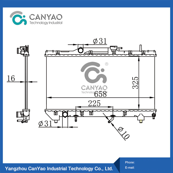 Radiador Toyota CORONA AT190/1 92-94 EN 0EM :16400- 11580