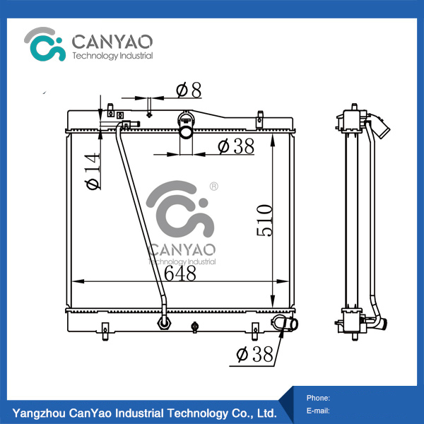 Radiador Toyota HIACE 2K(G) 05- MT OEM 16400-70170